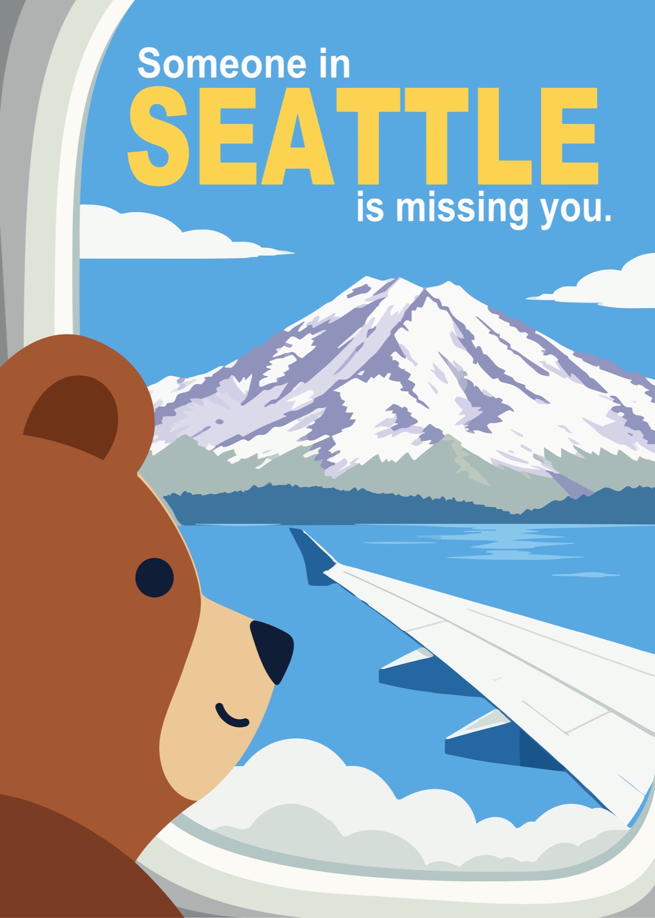 Airplane Bear, Illustration print on Canson Infinity matte paper by Tianci Dong