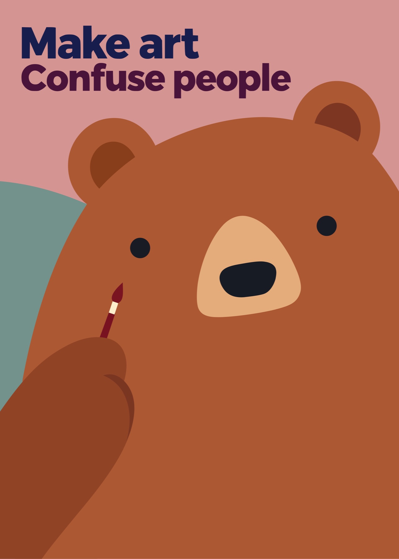 Art Bear, Illustration print on Canson Infinity matte paper by Tianci Dong