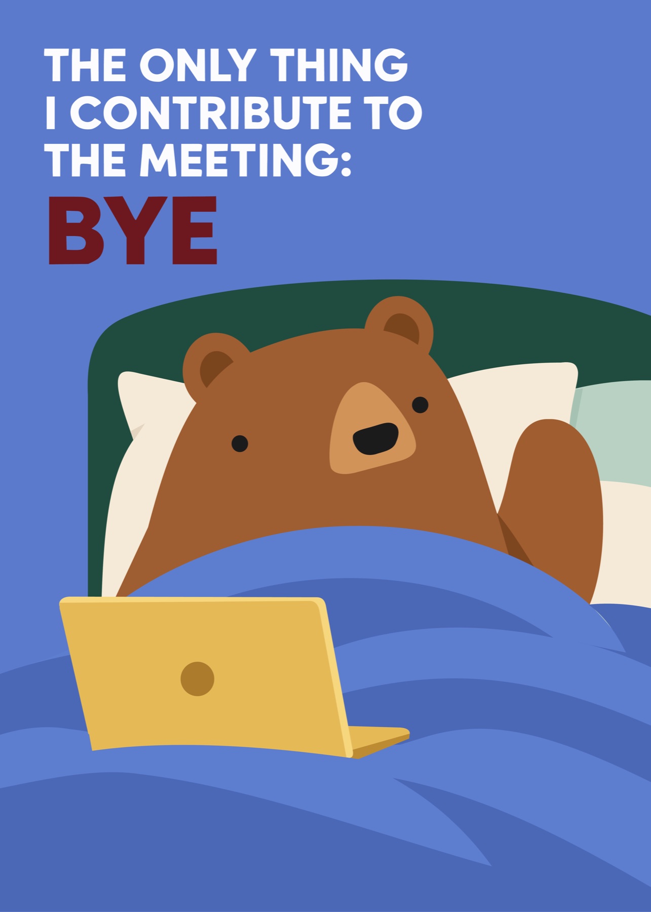 Meeting Bear, Illustration print on Canson Infinity matte paper by Tianci Dong